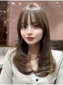 ○フェミニンロング×メルティーカラー【髪質改善/新宿】