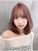 ミディアム/顔周りおくれ毛/韓国レイヤー/20代/30代/名古屋/栄