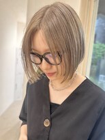 say.ミルクティーベージュブリーチホワイトグレージュミニボブ