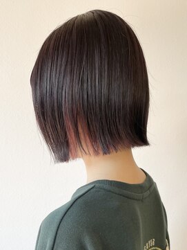 モリオフロムロンドン 松戸店(Morio from London) 【松戸　松田】切りっぱなしボブインナーピンク20代