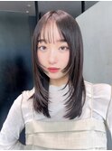 ウルフレイヤー顔周りレイヤー韓国ヘア美髪ロング_ba493201