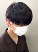 黒髪マッシュナチュラルマッシュメンズヘア韓国ツーブロック