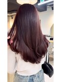 【ラベンダーピンク&レイヤーカット】《福岡透明感カラー》