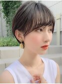 アプリコットオレンジくびれヘアハイライトカラー名古屋ショート