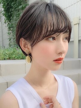 サンド 名古屋(sand) アプリコットオレンジくびれヘアハイライトカラー名古屋ショート