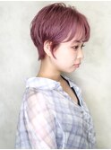 ショート＆ボブ専門サロン【BIRTH】ピンクカラーカールショート2