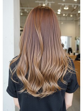 フュージョンファイブ(FUSION5) レイヤーロングベージュ20代30代40代くびれエクステ韓国ヘア