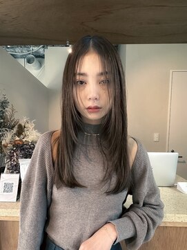 エルム 原宿 表参道(yelm) ロング×ベージュカラー/ブリーチなしダブルカラー/韓国レイヤー