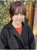 花田/ショートボブピンクラベンダーブリーチなし下北沢韓国前髪