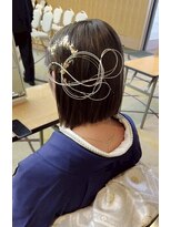 イタクラ 赤道店 (ITAKURA)&nbsp;水引ヘアアレンジ／成人式／金箔ヘア／ショートヘアアレンジ