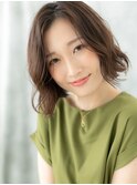 オリーブブラウンニュアンスパーマミニボブt小山20代30代40代