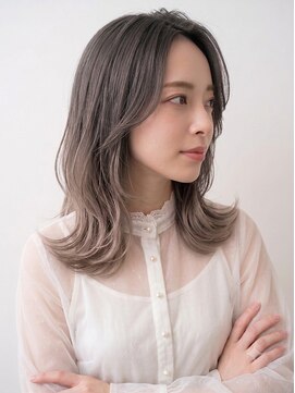 コア(CoRe.gn) 透明感髪質改善カラーグレージュレイヤーミディくびれ夏カラー
