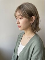 ヨイン 四谷三丁目(YOIN)&nbsp;【30代】ハイトーンカラー×外ハネくびれヘア