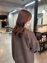 ザ シーワークス ときわ台店(THE Cworks)&nbsp;くすみピンク/ハイライト/ロングヘア/サイドバング