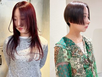 レス 伏見(LESS)の写真/ブリーチなしデザインカラーで叶う透明感！オリーブやアッシュベージュで艶髪を学割でお得に体験☆