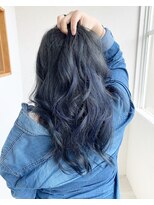 リリィ ヘアデザイン(LiLy hair design) 広島美容院リリィヘアデザイン　ネイビーブルーカラー