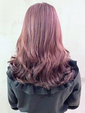 アイティー バイ アルバム 中野店(IT by ALBUM) ラベンダーピンク_セミウェットウェーブオリーブカラー_ba308091