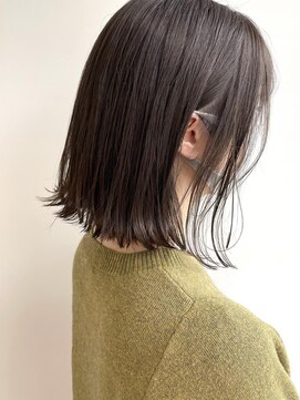 クイントネオリーブ 自由が丘正面口店(quint:neolive) 切りっぱなしボブ × olive beige