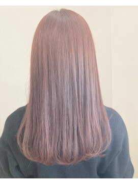 モルニ(MORNI) レッドブラウン_マロンベージュ Aラインボブ かきあげ