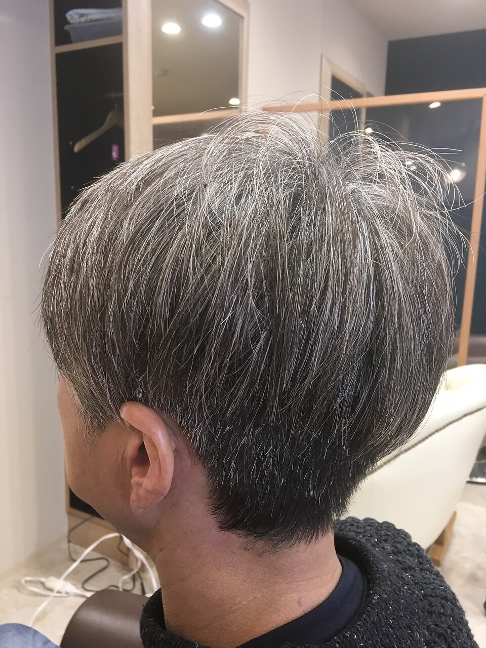 仙台D グレイヘア×マッシュショート×ソフト刈り上げstyle