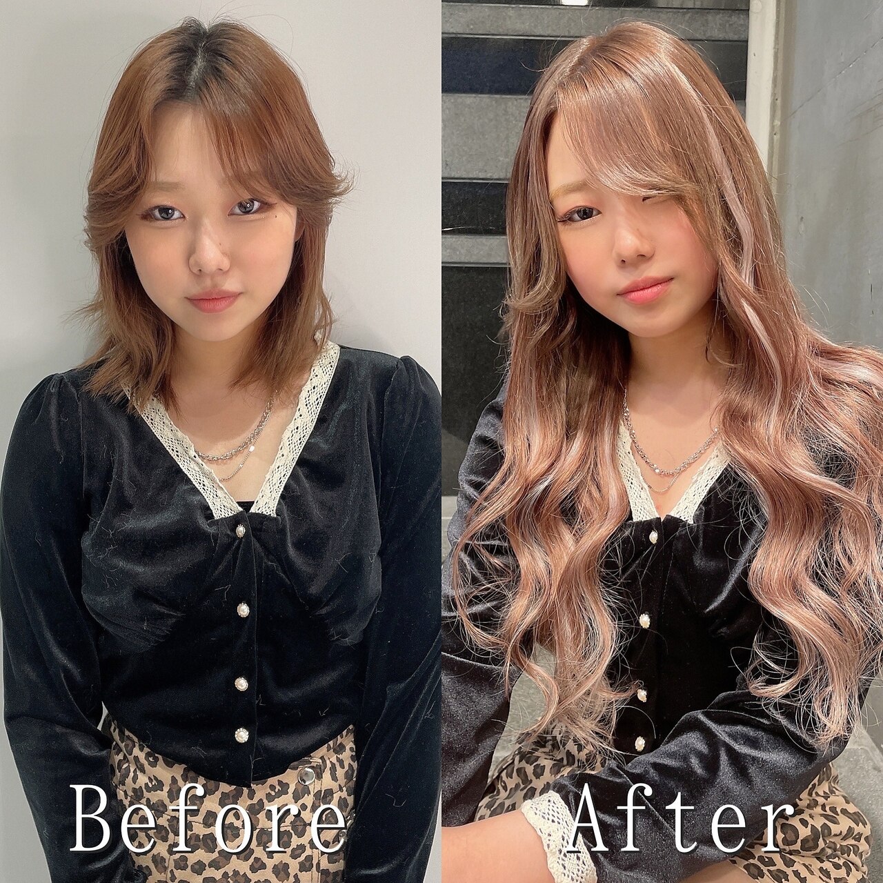 ブラウン×ホワイト#シールエクステ#メッシュカラー#美髪#水戸