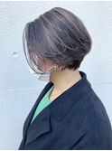 コントラストハイライトショートボブ☆