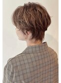 大人可愛い20代30代40代黒髪前下がりショートボブ丸みショートl