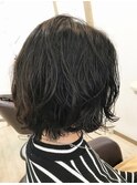 ワンレンショートボブ＆コスメパーマ