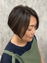 ティダスマイル(tida smile) 脱白髪染め☆白髪ぼかしハイライト横顔美人ショート