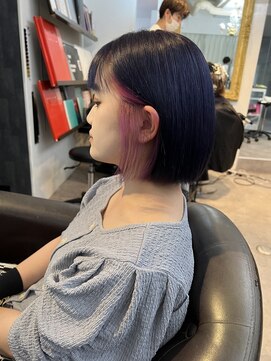 グランドライン(GRAND LINE) パープルのインナーピンクボブ