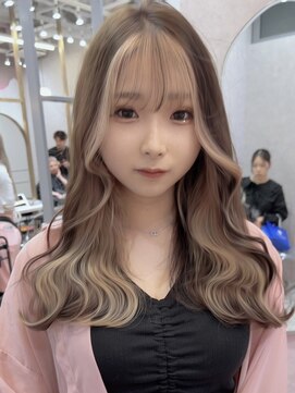 ロンド レア 天神大名店(Lond Le’a) インナーカラーイヤリングカラーダブルカラーベージュカラー韓国