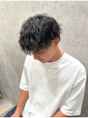 波巻きパーマ