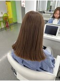 艶髪/髪質改善/デザインカラー/ベージュ/切りっぱなし