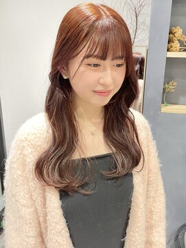 ラミエバイメルト 下北沢(lamie by melt) ブリーチなしダブルカラー暖色ピンクブラウン透明感カラー20代