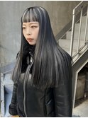 bibito ハイライト　ポイントカラー　ラインカラー　ロング