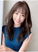 ふんわりエアリー伸ばしかけロング前髪あり