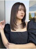 バブみレイヤー_ブルーカラー_ワインレッド_お団子ヘア