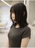 〇ミディアムボブレイヤーボブ顔周りカット