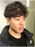 波巻きパーマ ツーブロック マッシュ ツイストスパイラルパーマ