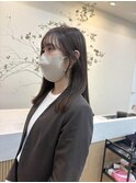 【ブラウンカラー×顔まわりカット】