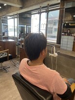 タメ(tame-)&nbsp;サーフカール/フェザーパーマ/ブルーブラック【都賀/メンズ】