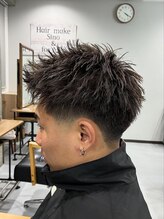 ヘアーメイク シーノ アンド フォーメン(Sino) テーパーフェード×スパイキーショート