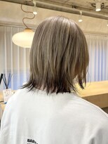 サンルーム(SUN room) レイヤーボブミルクティーベージュデザインカラーエンドカラー