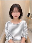 レイヤーボブ/韓国ボブ/ショートボブ/オリーブベージュ