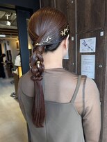 ヘアリゾート粋 ウナム 新宿東口店(enam)&nbsp;ヘアセット/編み込み×ローポニーアレンジ