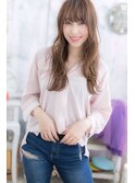 縦落ちウェーブの脱力系リラクシーロング