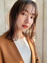 メイクス 表参道(MAKE'S omotesando)&nbsp;ロブ ブリーチなし ベージュカラー ブラウンベージュ 小顔