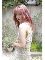 オンヌ(onnu) モーブピンクのゆる巻き切りっぱなしロング