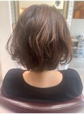 コテ巻き風BOBパーマ