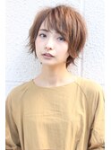 大人可愛いショートボブ×ニュアンスパーマ
